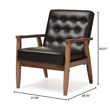 Stylish Baxton Studio Mid-Century Lounge Chair