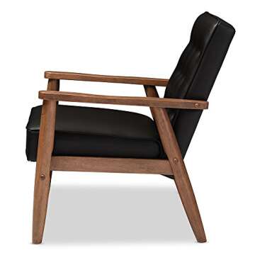 Stylish Baxton Studio Mid-Century Lounge Chair
