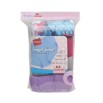 Hanes Girls' Period Panties - Comfort and Leak Protection