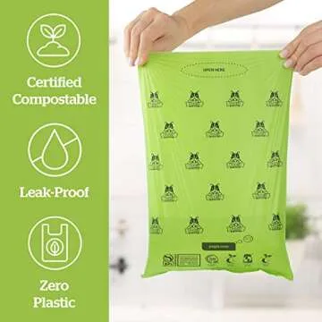 Pogi's Compostable Dog Poop Bags - 18 Rolls (270 Doggie Poop Bags) - Leak-Proof Dog Waste Bags, Plant-based ASTM D6400, EN 13432 Certified Extra Large Poop Bags for Dogs