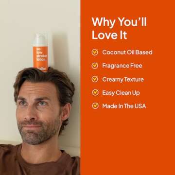 Hello Cake So-Low Stroker Lotion - Below the Belt Solo Cream for Men, Natural Moisturizing Ingredients Coconut Oil, Avocado Oil, Aloe Vera, 3.3 fl oz