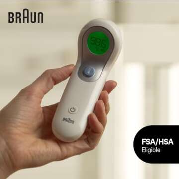 Braun No Touch and Forehead Thermometer - Touchless Thermometer for Adults, Babies, Toddlers and Kid...