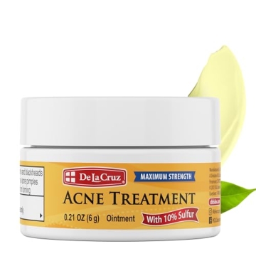 Effective Sulfur Acne Treatment - De La Cruz 10% Ointment - Travel Size (0.21oz)