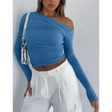 Stylish Zeagoo Women’s Off Shoulder Crop Top for All Occasions