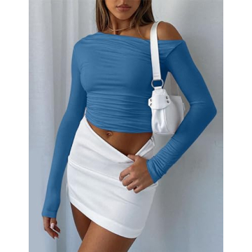 Stylish Zeagoo Women’s Off Shoulder Crop Top for All Occasions