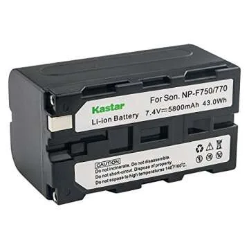 Kastar Smart Fast Charger & 2 Battery Replacement for Sony NP-F770 NP-F750
