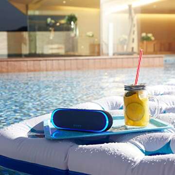 Sony XB20 Portable Wireless Speaker: Bluetooth, Water-Resistant, Extra Bass, Blue