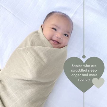 MOZAH Organic Muslin Swaddle Blankets Set - Baby Essentials