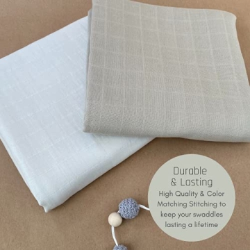 MOZAH Organic Muslin Swaddle Blankets Set - Baby Essentials