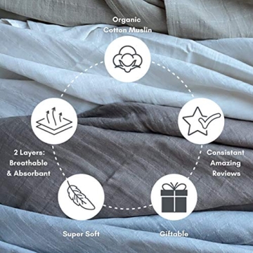MOZAH Organic Muslin Swaddle Blankets Set - Baby Essentials
