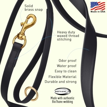Viper Biothane K9 Dog Leash - 6ft Waterproof Lead for Training and Tracking