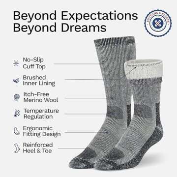 Buttons & Pleats Wool Socks for Comfort and Durability