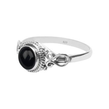 Elegant Handmade Black Onyx Stone Ring for Women