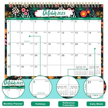 2023-2024 Desk Calendar - Standing Flip Desktop Calendar 2023-2024, Jul 2023 to Dec 2024, 9.8" x 8.3", 12 Month Desktop Calendar with Thick Paper, Memoranda Lined Pages, Twin-Wire Binding, Unruled