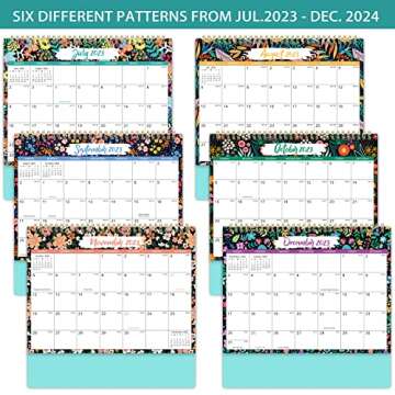 2023-2024 Desk Calendar - Standing Flip Desktop Calendar 2023-2024, Jul 2023 to Dec 2024, 9.8" x 8.3", 12 Month Desktop Calendar with Thick Paper, Memoranda Lined Pages, Twin-Wire Binding, Unruled