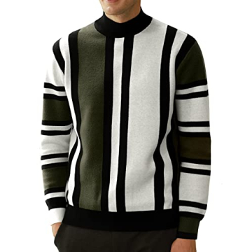 GRACE KARIN Mockneck Sweater for Men - Warm & Stylish Fashion
