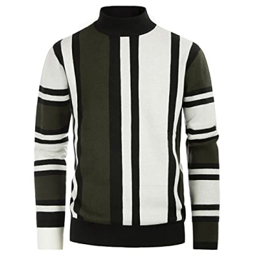 GRACE KARIN Mockneck Sweater for Men - Warm & Stylish Fashion