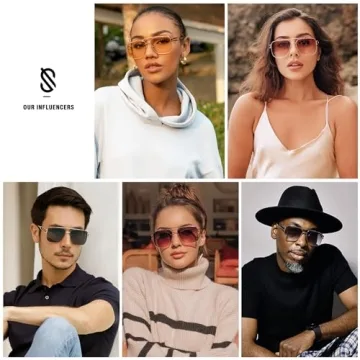 SOJOS Retro Oversized Square Sunglasses with UV400 Protection