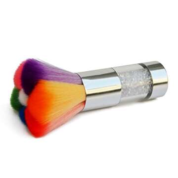 bouti1583 Convenient Colorful Nail Art Dust Brush Remover Cleaner For Acrylic & UV Nail Gel Powder R...