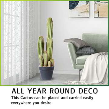 Buy AntHousePlant 24" Artificial Cactus for Home & Office