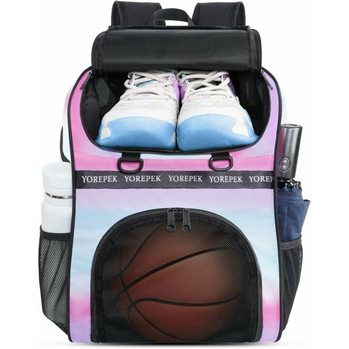 YOREPEK Basketball Bag with Shoe Compartment