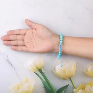 Handmade Blue Turquoise Bracelet for Wisdom and Healing