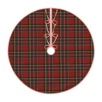 Classic Royal Stewart Tartan Christmas Tree Skirt - 48 Inch