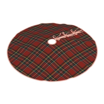 Classic Royal Stewart Tartan Christmas Tree Skirt - 48 Inch