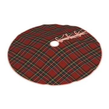 Classic Royal Stewart Tartan Christmas Tree Skirt - 48 Inch