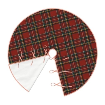 Classic Royal Stewart Tartan Christmas Tree Skirt - 48 Inch