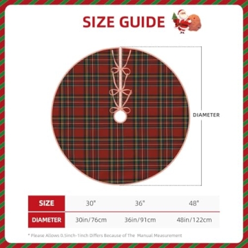 Classic Royal Stewart Tartan Christmas Tree Skirt - 48 Inch