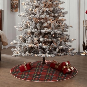 Classic Royal Stewart Tartan Christmas Tree Skirt - 48 Inch