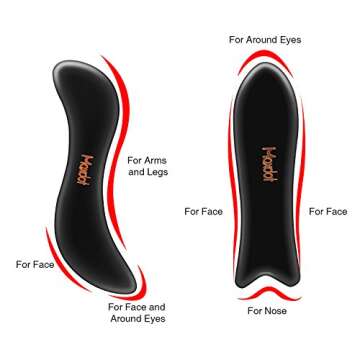 Maxdot 5 Pieces Gua Sha Massage Tools Set, Scraping Massage Tools Guasha Stone for Face Back Neck Physical Therapy