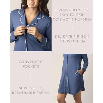 Kindred Bravely Clea Nightgown - Ultimate Comfort for Nursing Moms