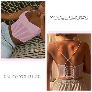 FEOYA Women's Sexy Sleeveless Cami Tank Top Y2K Style