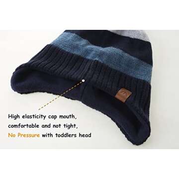 AHAHA Boys Winter Hat with Earflap for Toddlers