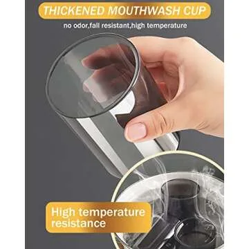 WAYCOM Toothpaste Dispenser Bathroom Accessories, 2 Cups Toothbrush Holder Wall Mounted Bathroom Decor Smart Home Products Tooth Brushing Holder with Automatic Toothpaste Dispenser Bathroom Organizer