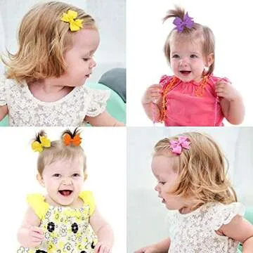 Stylish ALinmo 2" Baby Hair Clips for Infants and Toddlers