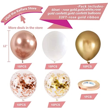 Rose Gold Confetti Balloons for Elegant Celebrations