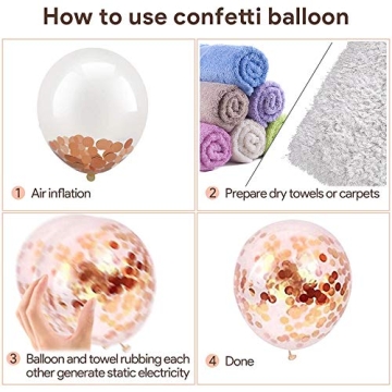 Rose Gold Confetti Balloons for Elegant Celebrations