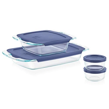 Versatile Pyrex Easy Grab 4-Pack Glass Baking Dish Set