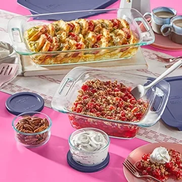 Versatile Pyrex Easy Grab 4-Pack Glass Baking Dish Set