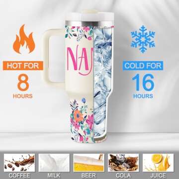 40oz Insulated Tumbler for Nana Best Mother's Day Gift