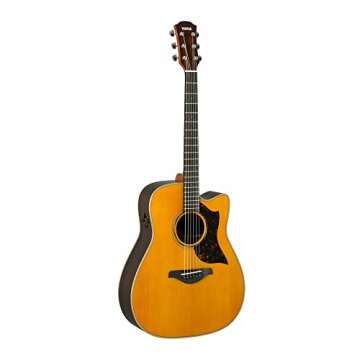 Yamaha A-Series A3R Acoustic-Electric Guitar with Soft Case, Vintage Natural