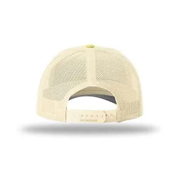 Richardson 115 Classic Low-Profile Design Adjustable Snapback Trucker Cap | Bulk Packs Available (Banana/Birch)