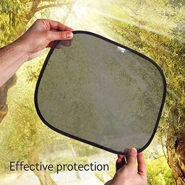 Car Window Shade (2 Pack) 20"x12" Baby car Sun Shade, UV Protection, Privacy Windows Shade Cling