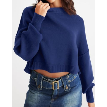 MEROKEETY Women's Cropped Sweater for Fall 2024