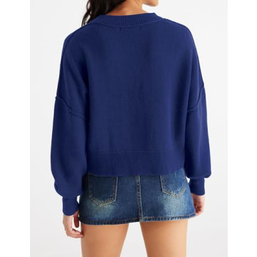 MEROKEETY Women's Cropped Sweater for Fall 2024