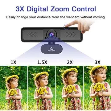 NexiGo N650 2K QHD Webcam with Digital Zoom & Privacy Cover