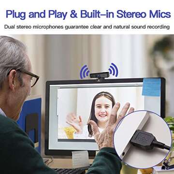 NexiGo N650 2K QHD Webcam with Digital Zoom & Privacy Cover